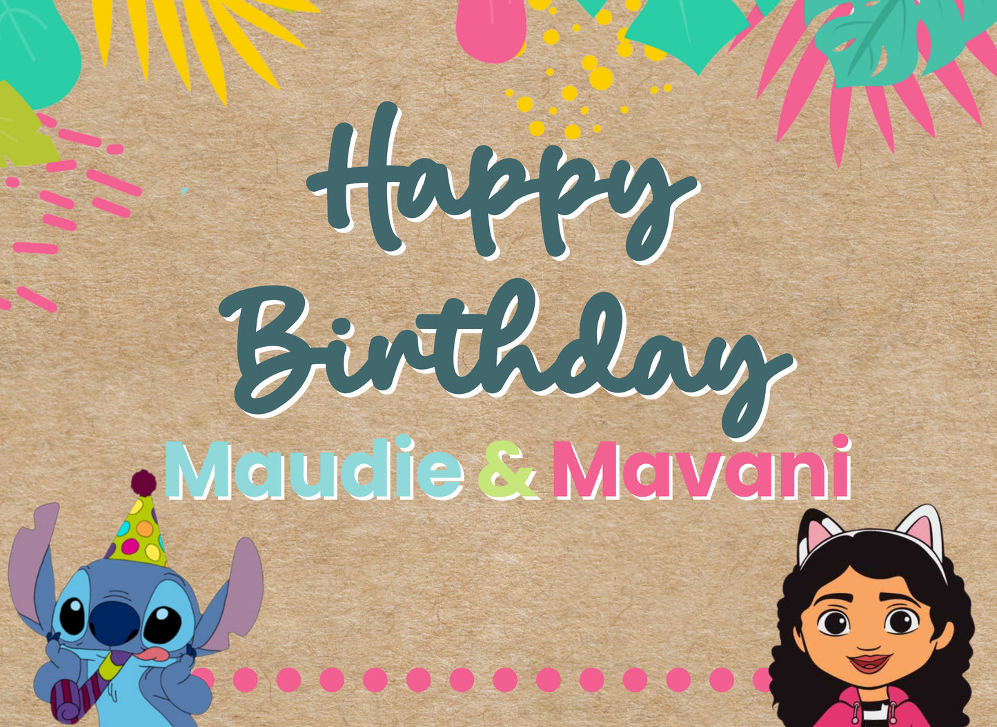 Custom Hand-Painted Banner - Birthday