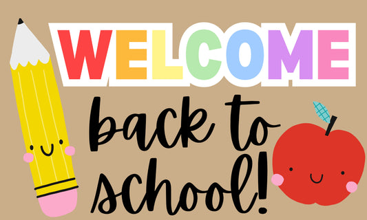 Ready to Ship Hand-Painted Banner - Welcome Back To School