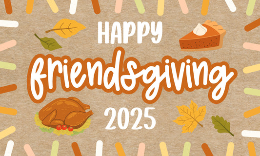 Ready to Ship Hand-Painted Banner - Happy Friendsgiving