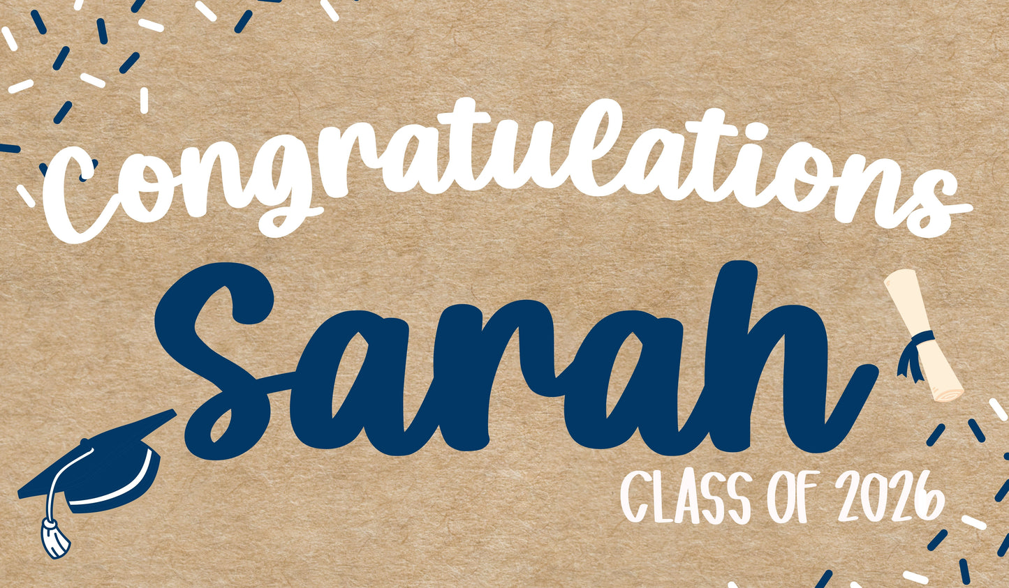 Custom Hand-Painted Banner - Graduation