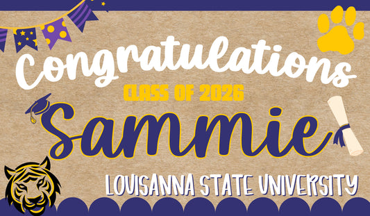 Custom Hand-Painted Banner - Graduation