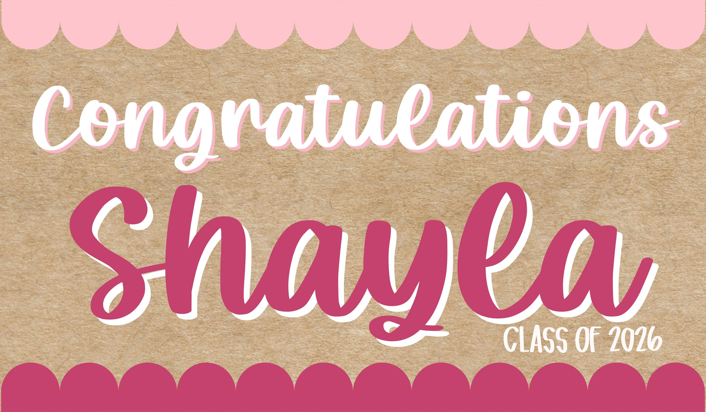 Custom Hand-Painted Banner - Graduation
