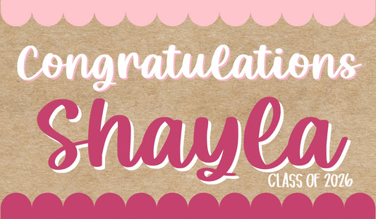 Custom Hand-Painted Banner - Graduation