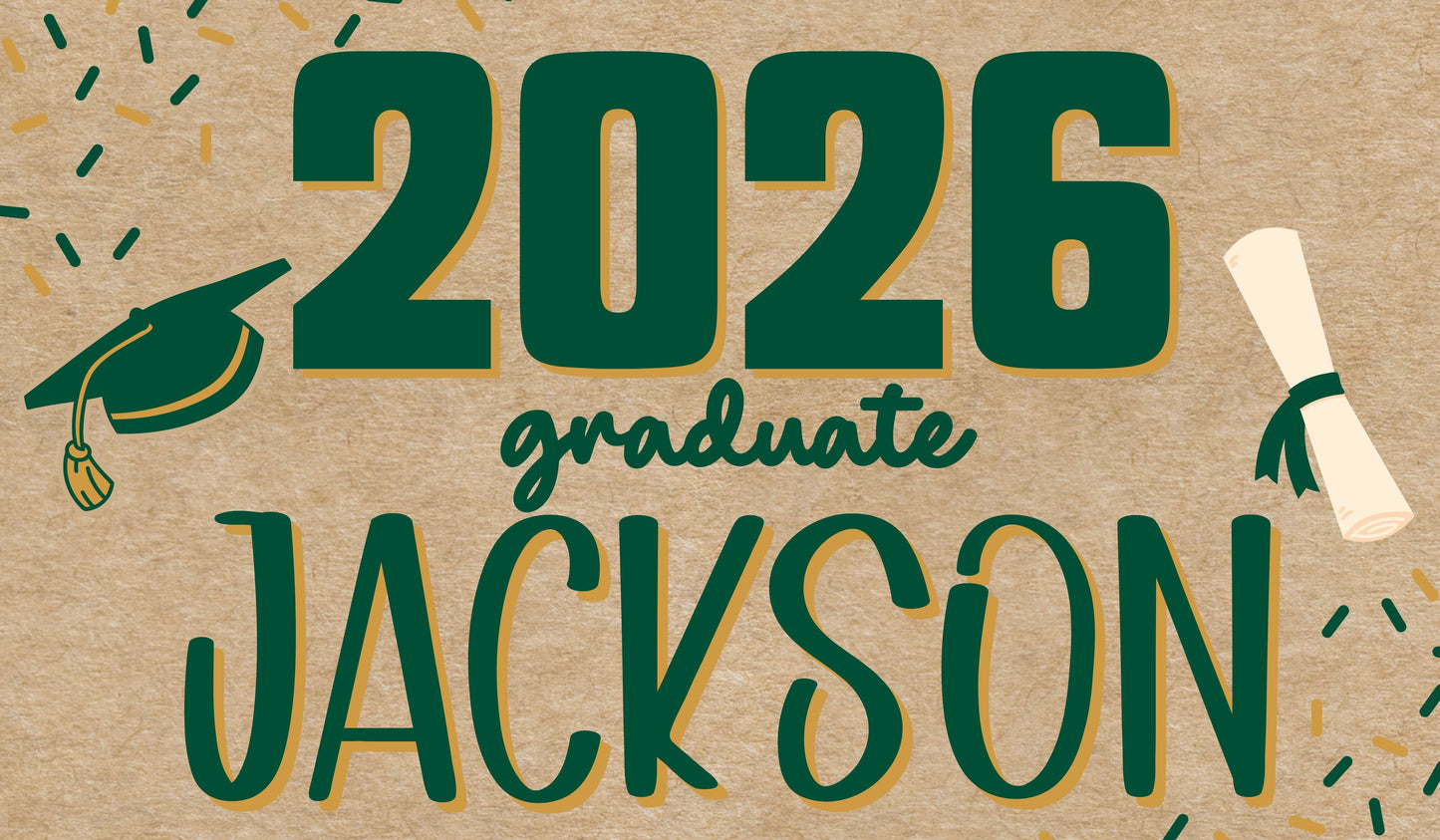 Custom Hand-Painted Banner - Graduation
