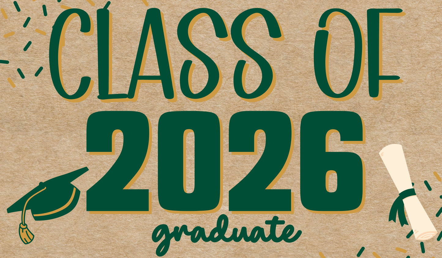 Ready to Ship Hand-Painted Banner - Graduation