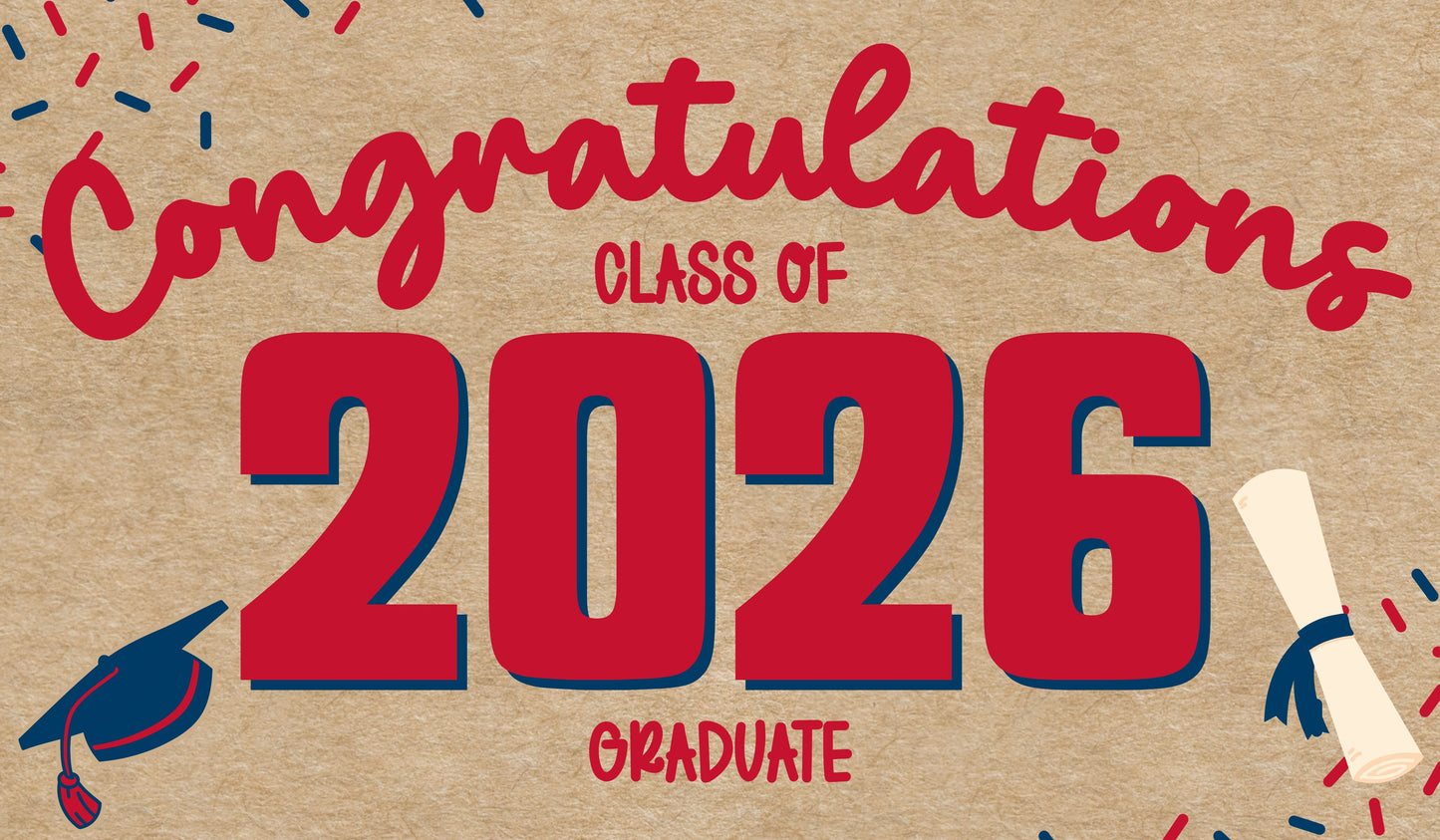 Ready to Ship Hand-Painted Banner - Graduation